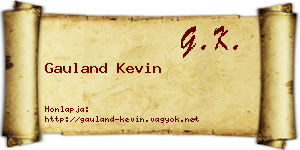 Gauland Kevin névjegykártya